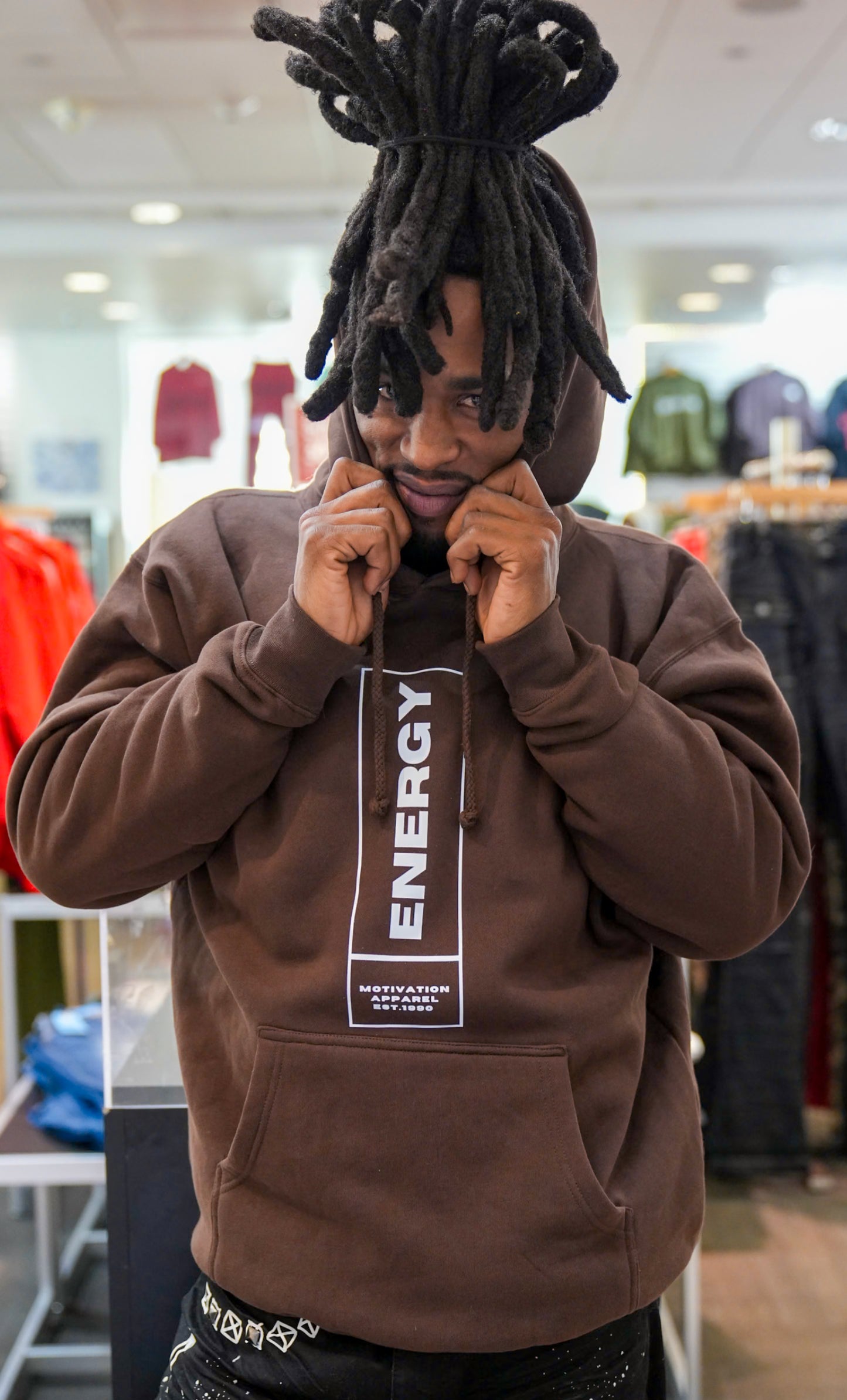 BROWN HOODIE: ENERGY