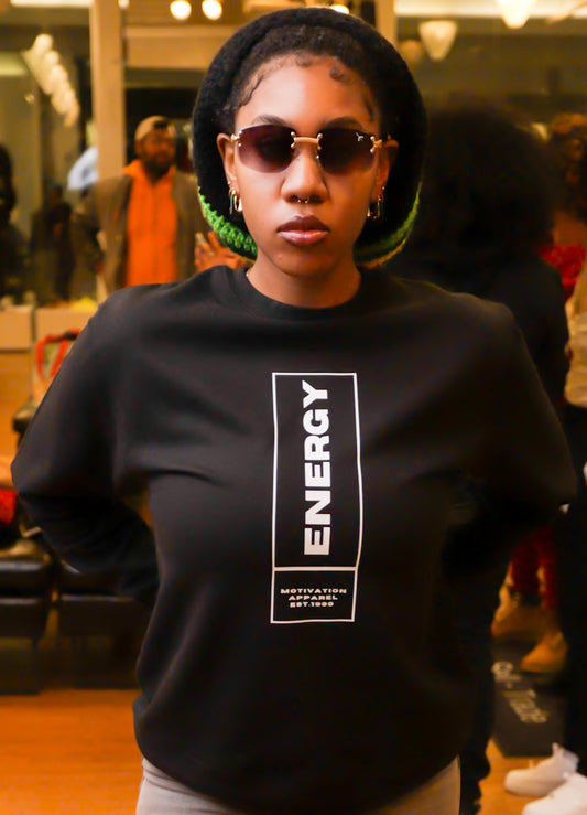 BLACK CREWNECK: ENERGY